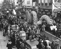 Balloon Parade on Market Street, 1940's