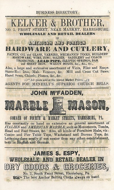 1852 - Kelker, M'Fadden, Espy