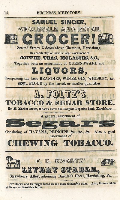 1852 - Singer, Foltz, Swartz