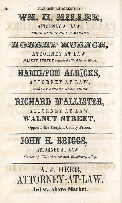 1856 - Miller, Muench, Alricks, M'Allister, Briggs, Herr